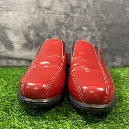 Nike Golf Verdana Last Womens 6 Red Leather Shoes Athletic Comfort Spikes Slip