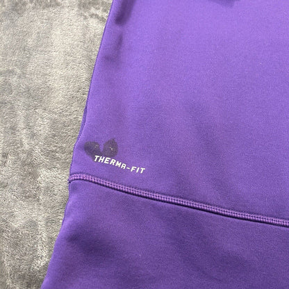 Nike Sweater Womens Medium Purple Pullover Hooded Sweatshirt Therma Fit Check