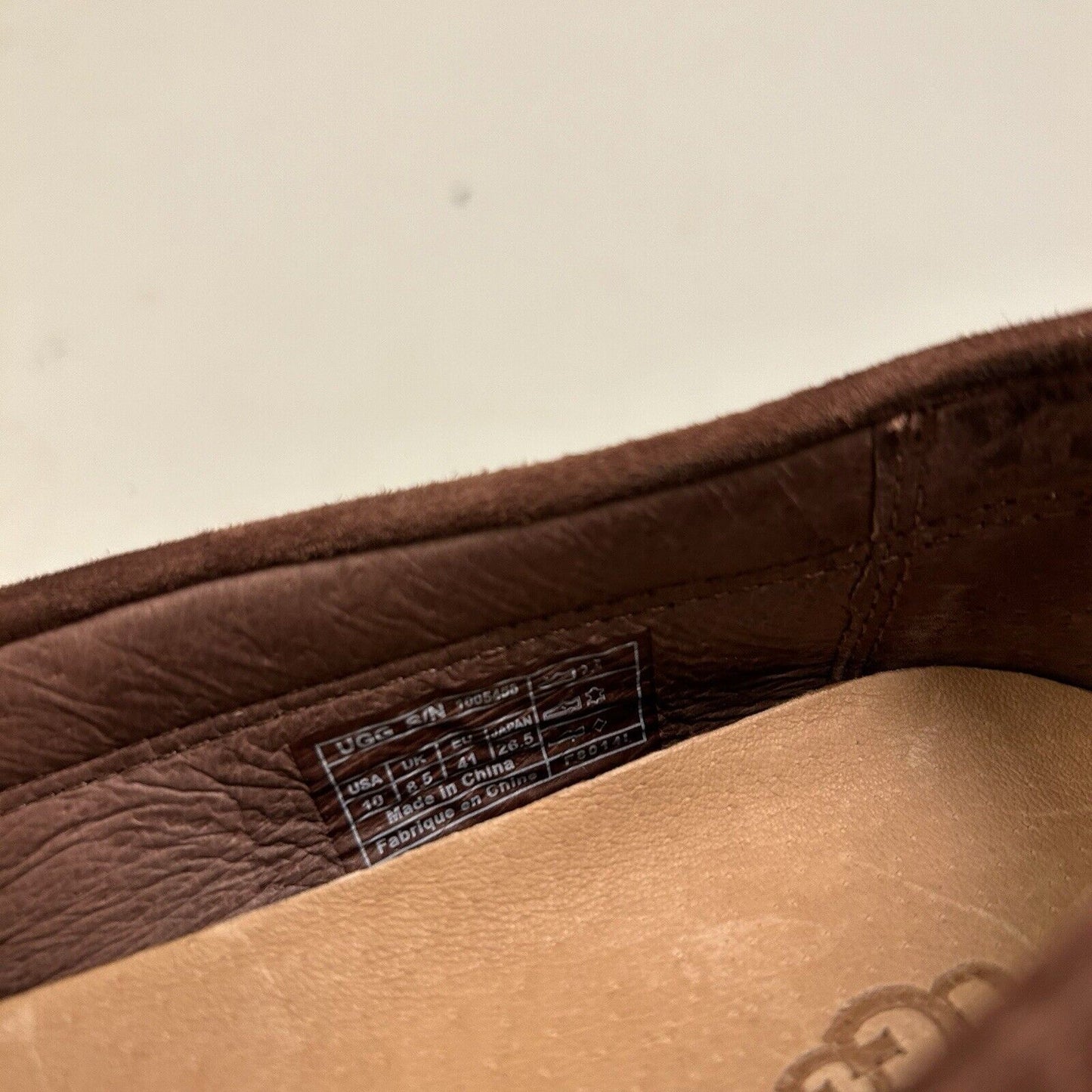 Ugg Ansley Moccasins Womens 10 M Brown Suede Slippers Casual Comfort Fur Warm