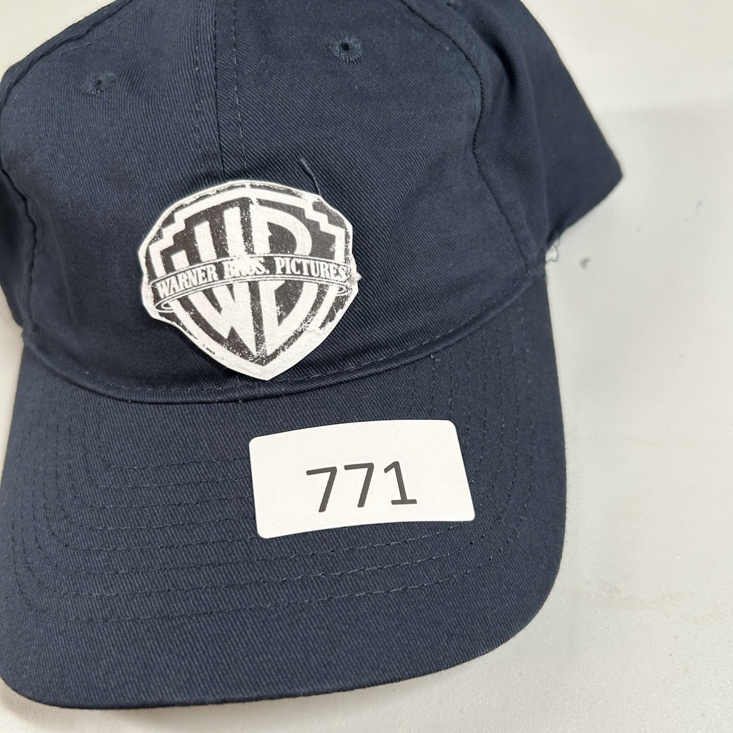 Warner Bros Baseball Hat Cap Mens Strap Back Navy Logo Adjustable Port & Company