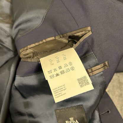 Hugo Boss Blazer Mens 42L Blue Wool Super 110 Sport Coat Suit Jacket Made Italy