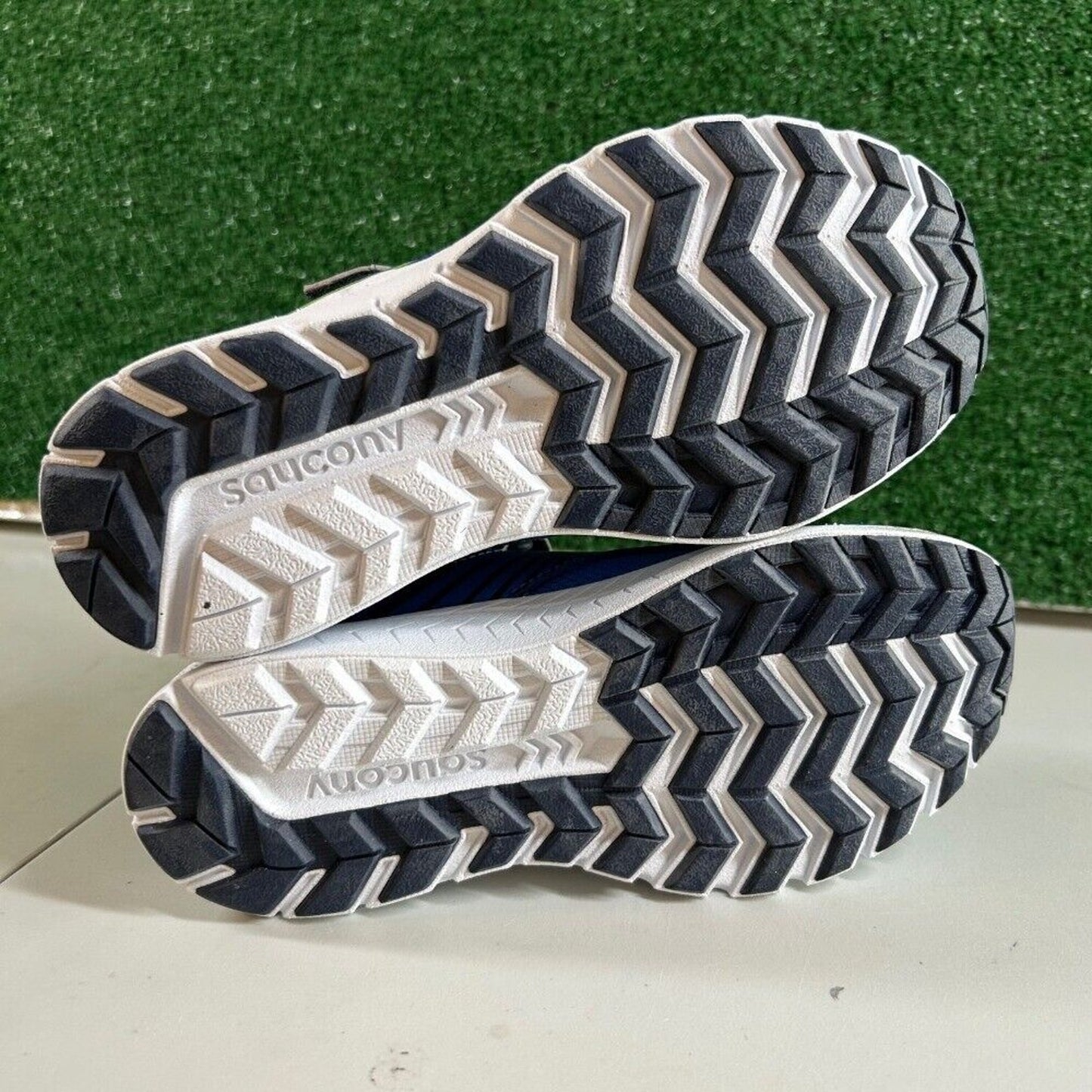 Saucony Velocer Hook & Loop Running Shoes Sneakers Blue/Green Kids Size 2Y