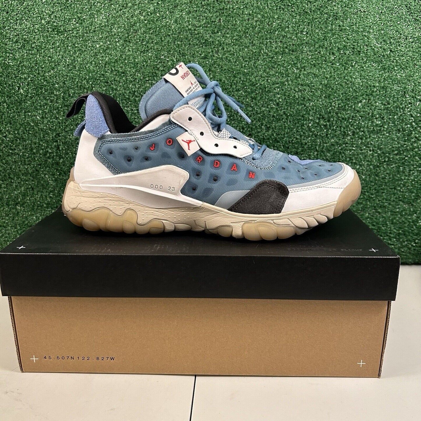 Nike Jordan Delta 2 Mens 11.5 Blue Cerulean Shoes Sneakers Athletic Casual w/box