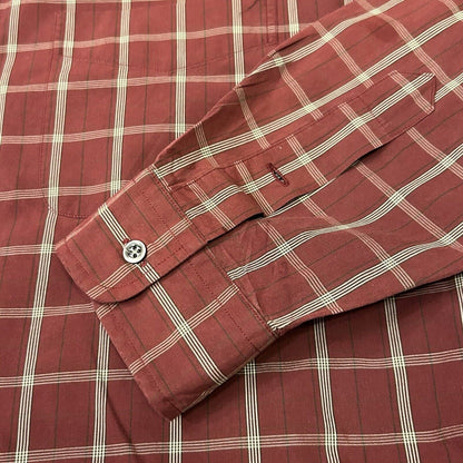 Ralph Lauren Shirt Mens Large Red Check Button Up Long Sleeve Kimbell Casual