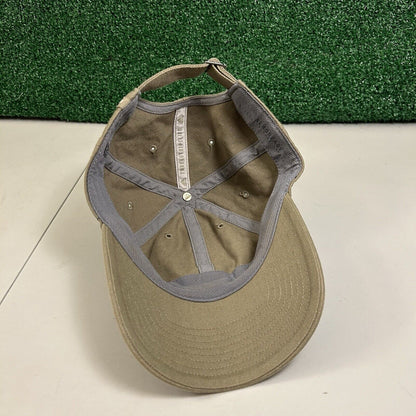 Adidas Aeroready Hat Cap Men Strapback Tan White Logo Canvas Outdoor Casual Golf