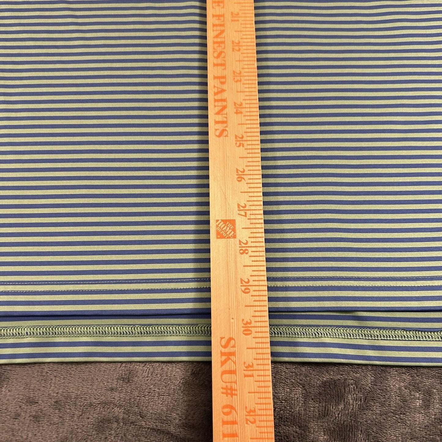 RLX Ralph Lauren Polo Shirt Mens Extra Large Green Blue Stripe Short Sleeve Golf