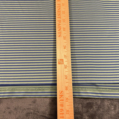 RLX Ralph Lauren Polo Shirt Mens Extra Large Green Blue Stripe Short Sleeve Golf