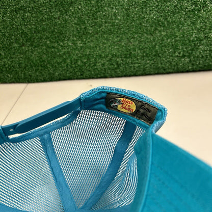 Bass Pro Shops Trucker Hat Cap Mens Snapback Blue Canvas Outdoor Meshback