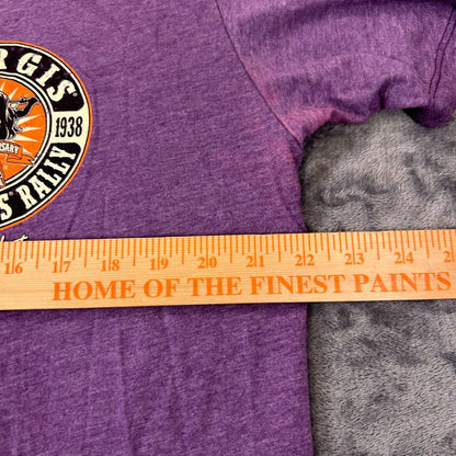 Motorcycle Rally Sturgis Shirt Mens Extra Large Purple Short Sleeve South Dakota