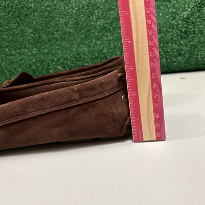 Ugg Ansley Moccasins Womens 10 M Brown Suede Slippers Casual Comfort Fur Warm