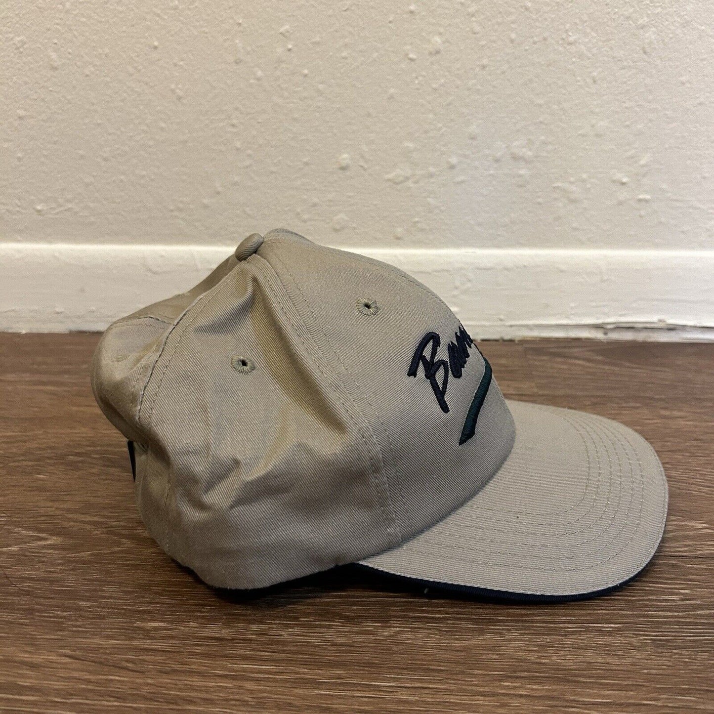 Vintage Bandag Hat Cap Mens Strapback Tan Black Logo Retro Y2K K-Products Usa