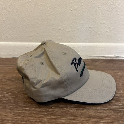 Vintage Bandag Hat Cap Mens Strapback Tan Black Logo Retro Y2K K-Products Usa