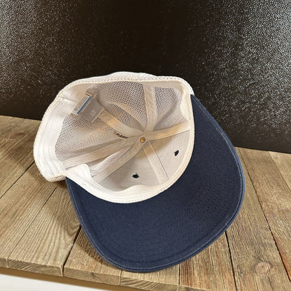 Columbia PFG Baseball Hat Cap Mens Large / Extra Large Navy White Fish Outdoor