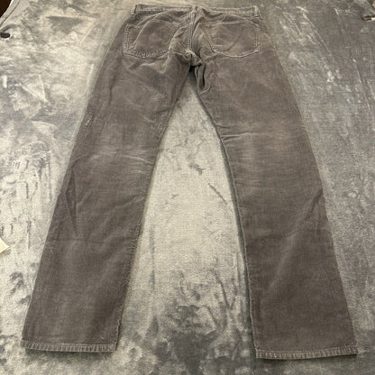 Banana Republic Corduroy Pants Mens 31x32" Gray Straight Fit Casual Work Pima