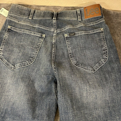 Lee Extreme Motion MVP Jeans Mens 34x36" Blue Relaxed Straight Denim Pants New