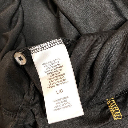 Iowa Hawkeyes Polo Shirt Mens Large Black Yellow Short Sleeve Champion Elite