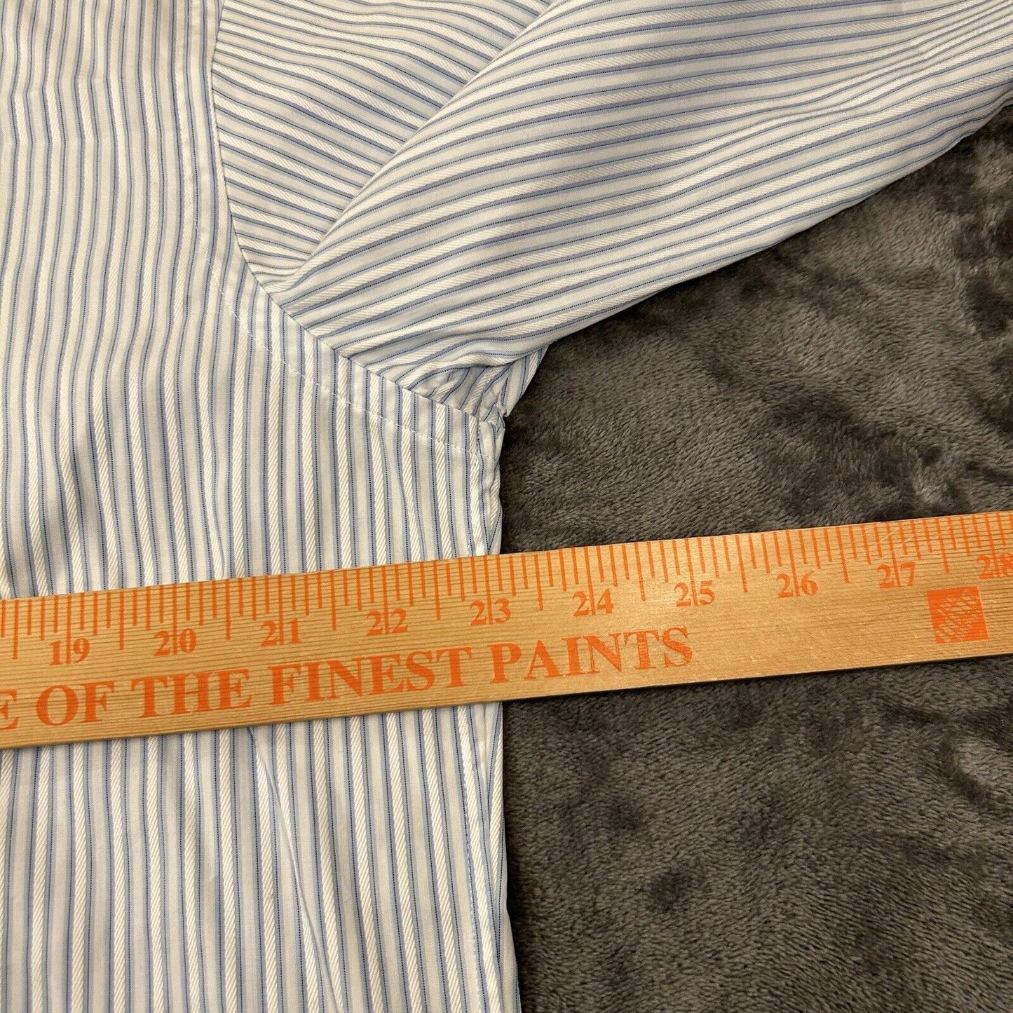 Tommy Bahama Shirt Mens 15.5 34/35 Blue White Striped Button Up Long Sleeve Work