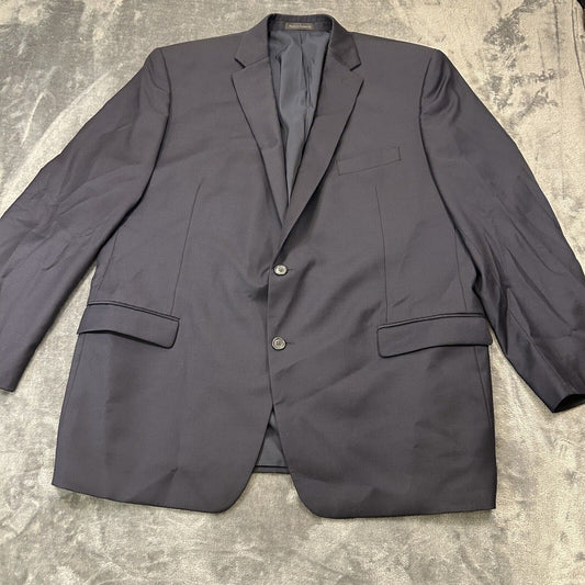 Lauren Ralph Lauren Blazer Suit Jacket Mens 48L Navy Wool Sport Coat Stretch