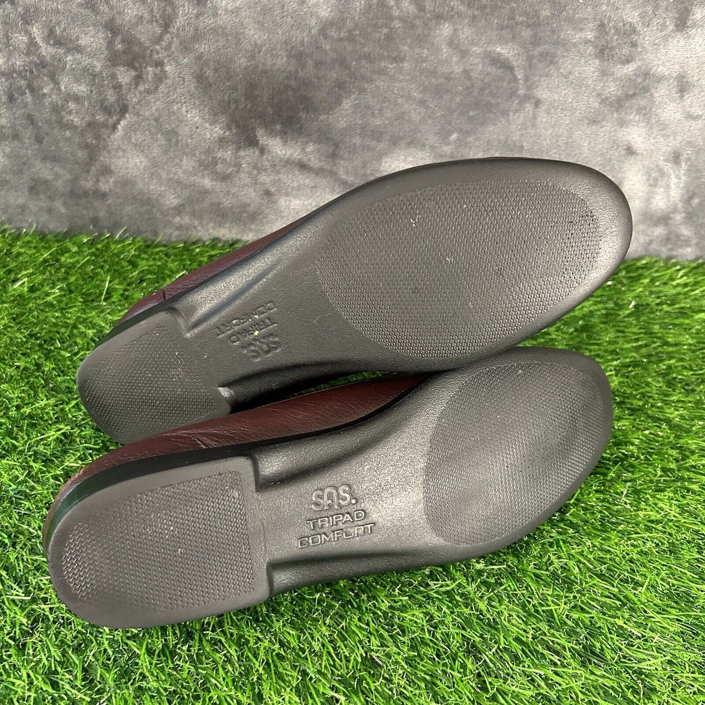 SAS Simplify Loafer Womens 8.5 S Burgundy Leather Shoes Slip On Casual Comfort