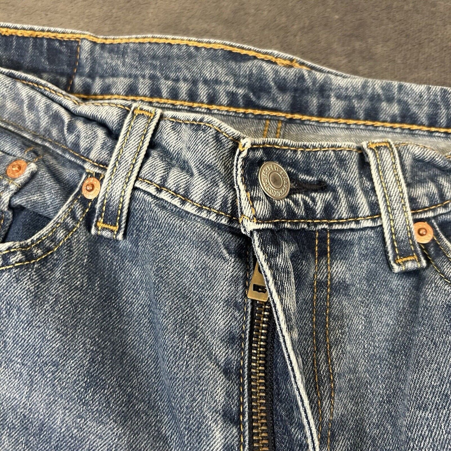 Levis 505 Jeans Mens 36x30" Blue Straight Denim Pants Casual Work See sizing