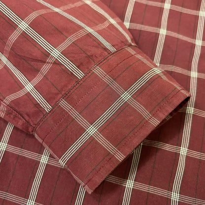 Ralph Lauren Shirt Mens Large Red Check Button Up Long Sleeve Kimbell Casual