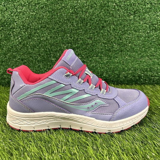 Saucony Dash Kids 5Y Purple Blue Shoes Sneakers Athletic Leather Comfort NEW