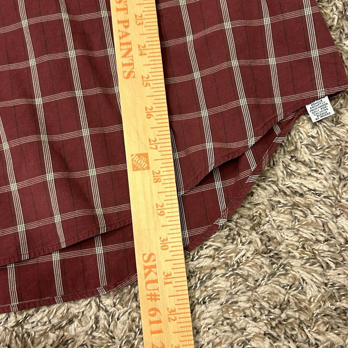 Ralph Lauren Shirt Mens Large Red Check Button Up Long Sleeve Kimbell Casual