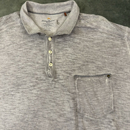 Tommy Bahama Polo Shirt Mens XXL 2XL Light Purple Short Sleeve Beach Island