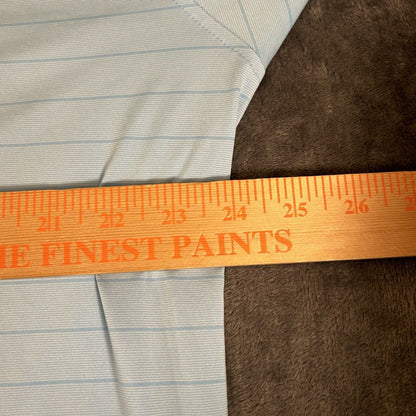 FootJoy Polo Shirt Mens Extra Large Blue Striped Golf Short Sleeve Casual Work