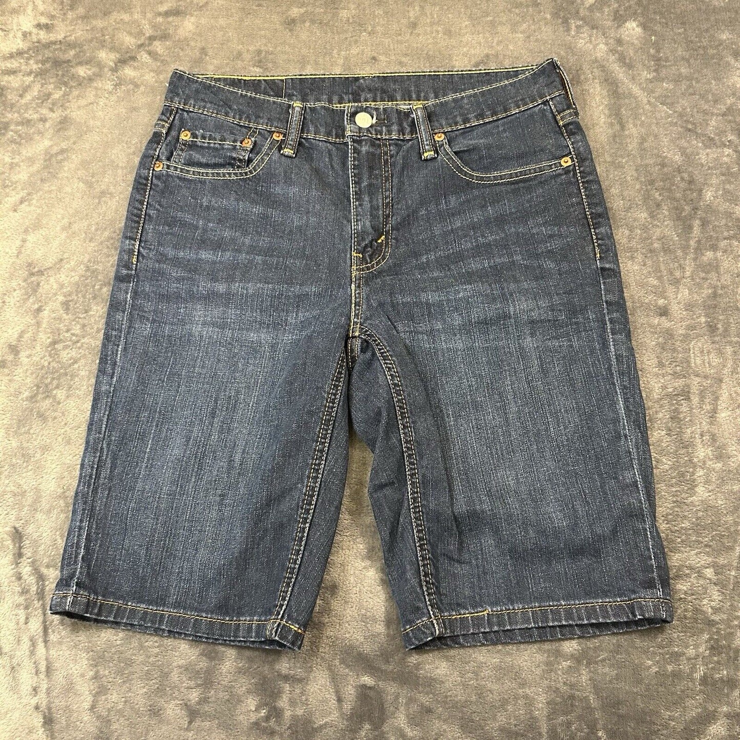 Levis 541 Jean Shorts Mens 30" Blue Denim Y2K Casual Outdoor Workwear Pockets