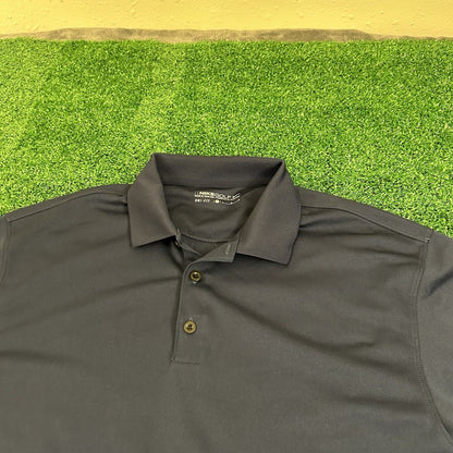 Nike Golf Polo Shirt Mens Large Navy Short Sleeve Dri-Fit Work Staples Center