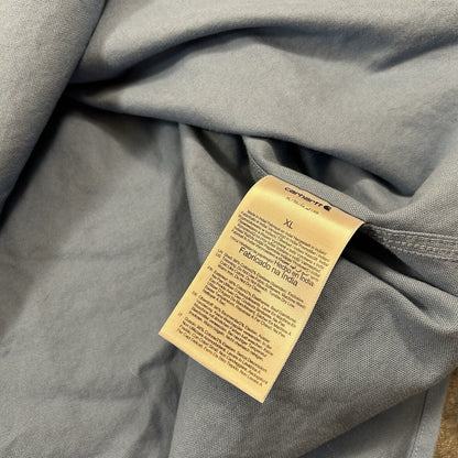 Carhartt Shirt Mens Extra Large Blue Button Up Short Sleeve Relaxed Fit Workwear