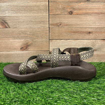 Chaco Zcloud 2 Sandals Womens 10 Green Brown Strappy Comfort Hiking Outdoor