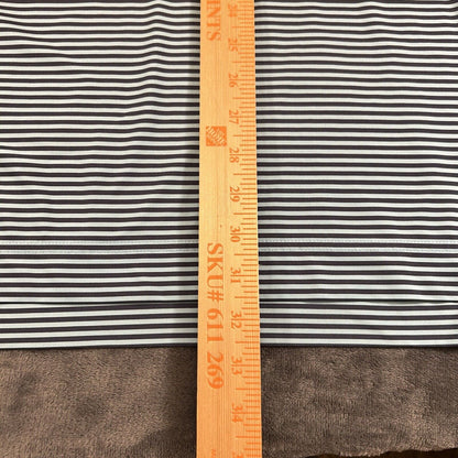 Footjoy Golf Polo Shirt Mens Extra Large Blue Black Striped Short Sleeve Stretch