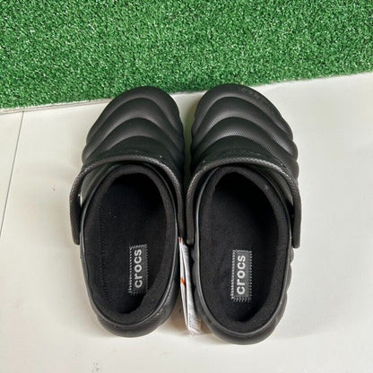 Crocs Classic Lined Overpuff Clogs Comfort Slip On Casual Black Mens 8 New