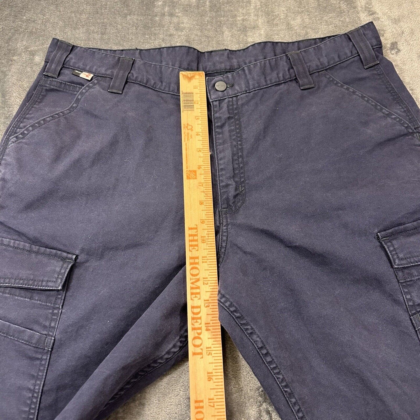 Carhartt Flame Resistant Pants Mens 40x30” Blue Chino Work Outdoor Side Pockets