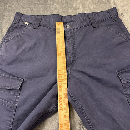 Carhartt Flame Resistant Pants Mens 40x30” Blue Chino Work Outdoor Side Pockets