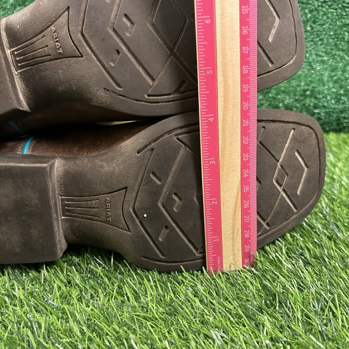 Ariat Quickdraw Boots Womens 6.5 / 6Y Brown Leather Cowgirl Western Embroidered