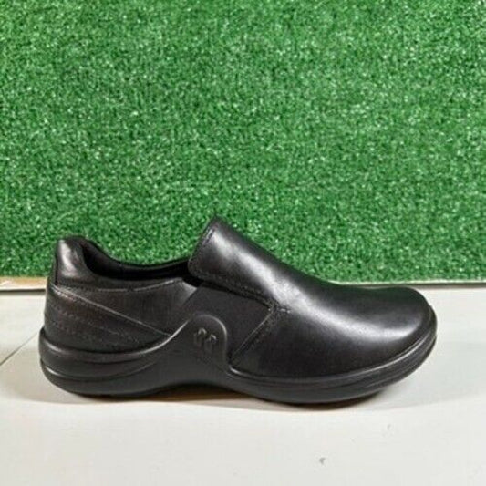 Romika Slip On Clogs Comfort Work Shoes Black Leather Loafer Womens 6-6.5 / 37EU