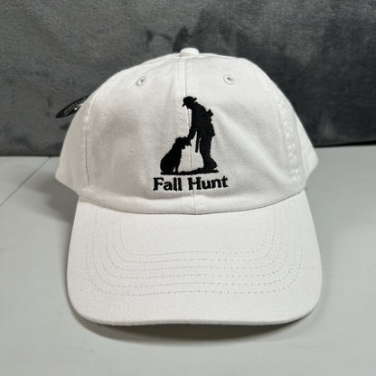 Fall Hunt Hat Cap Mens Strap Back White Black Hunter Hunting Dog Adjustable New