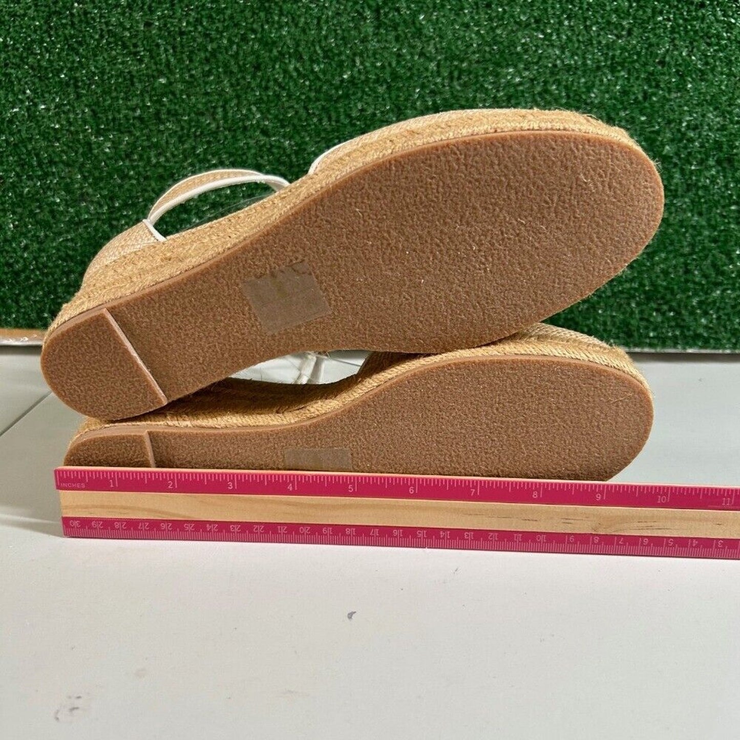 Jack Rogers Palmer Espadrille Wedge Sandals Ankle Strap Beige Womens 7.5 M