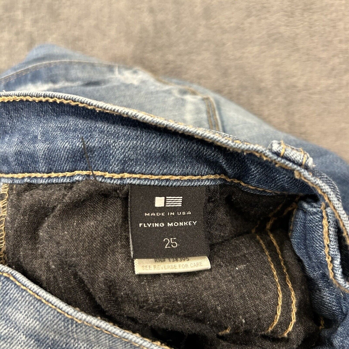 Flying Monkey Jeans Womens 25x32" Blue Low Rise Skinny Denim Pants Stretch