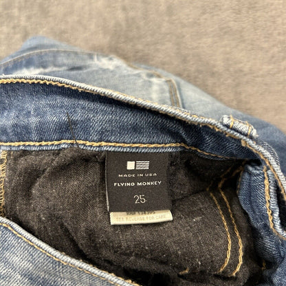 Flying Monkey Jeans Womens 25x32" Blue Low Rise Skinny Denim Pants Stretch
