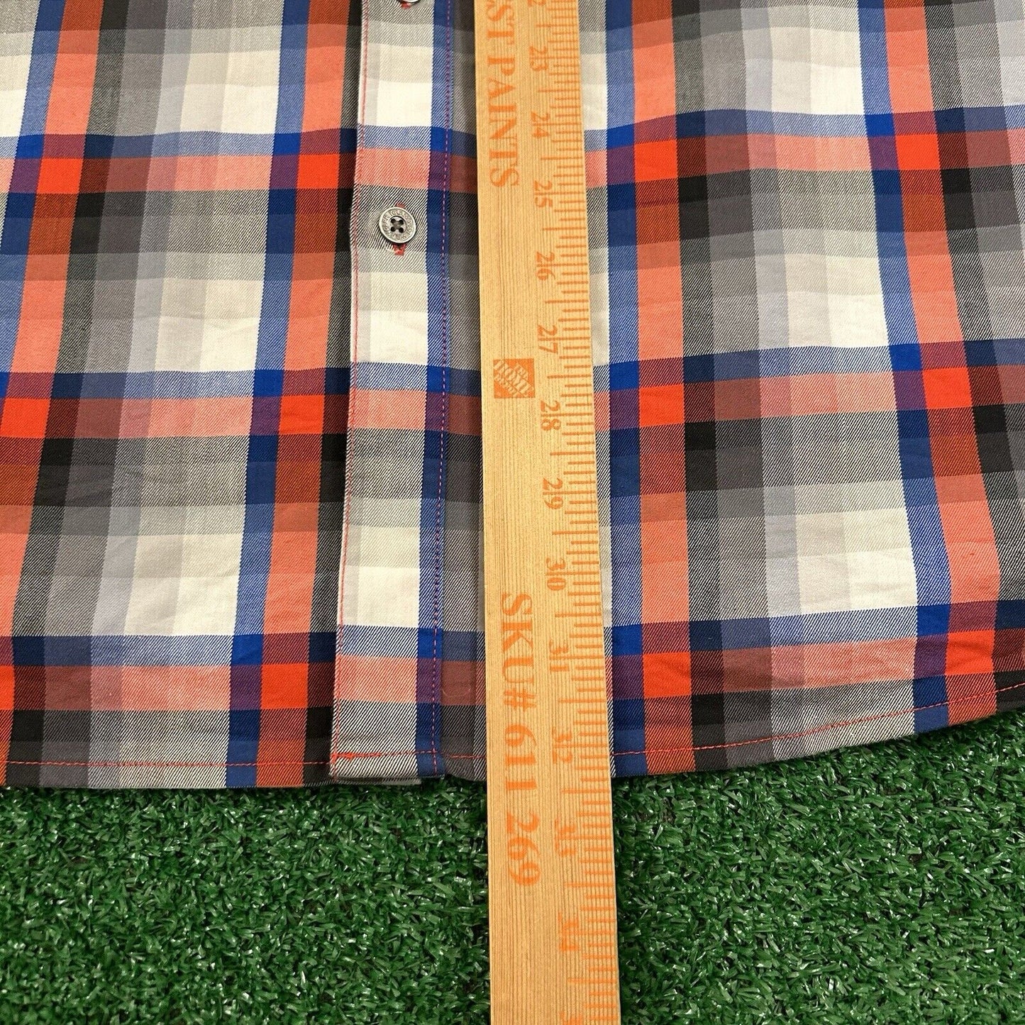 Wrangler Shirt Mens XXL 2XL Blue Red Gray Button Up Short Sleeve Flap Pockets