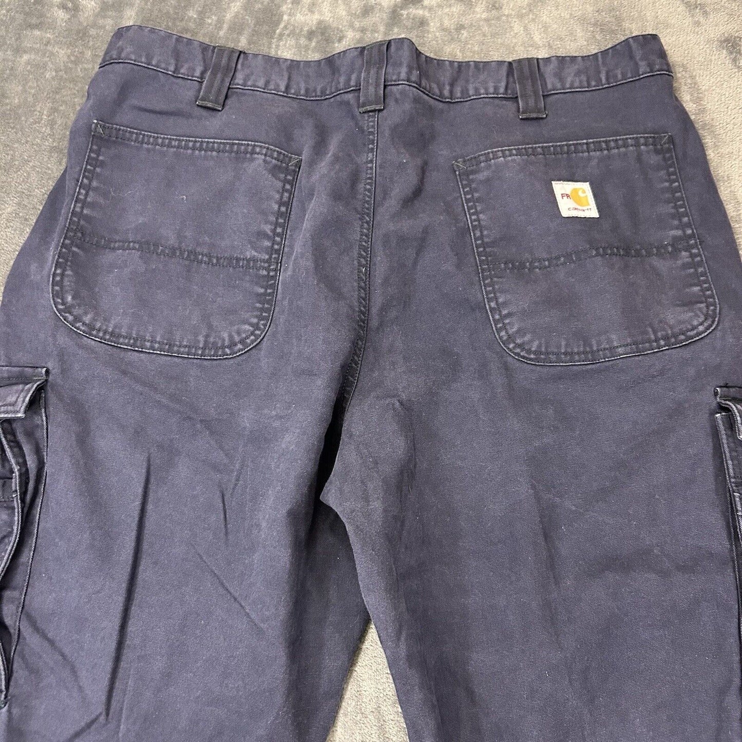 Carhartt Flame Resistant Pants Mens 40x30” Blue Chino Work Outdoor Side Pockets