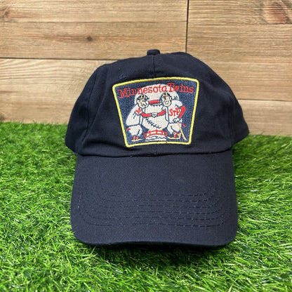 Minnesota Twins Hat Cap Mens Navy Strapback Paul & Minnie Big Logo Dairy Queen