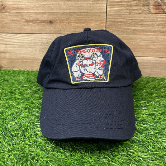 Minnesota Twins Hat Cap Mens Navy Strapback Paul & Minnie Big Logo Dairy Queen