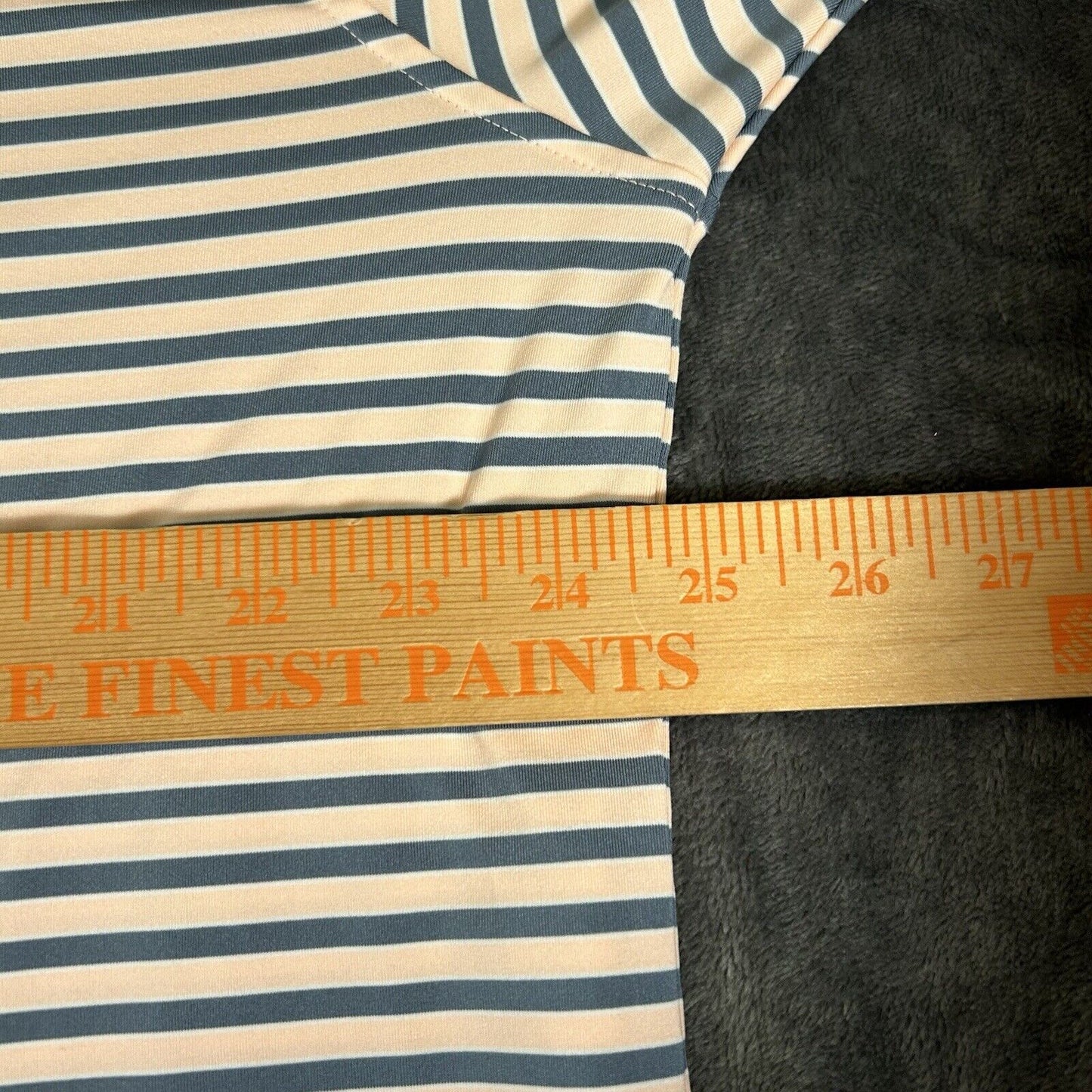 FootJoy Polo Shirt Mens Extra Large Gray Pink Striped Short Sleeve Casual Golf