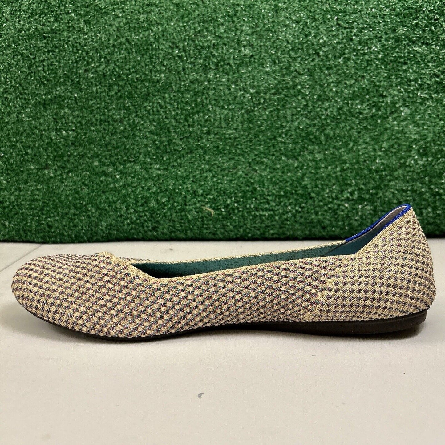 Rothys Multi Metallic Flats Womens 12.5 Cream Casual Comfort Limited Edition