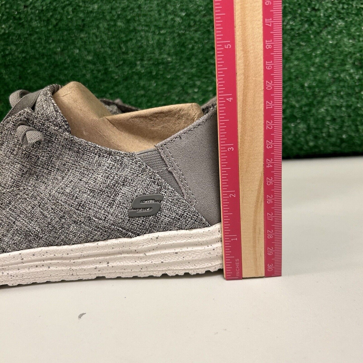 Skechers Melson Planon Mens 9 Gray Shoes Loafers Walking Comfort Slip On NEW